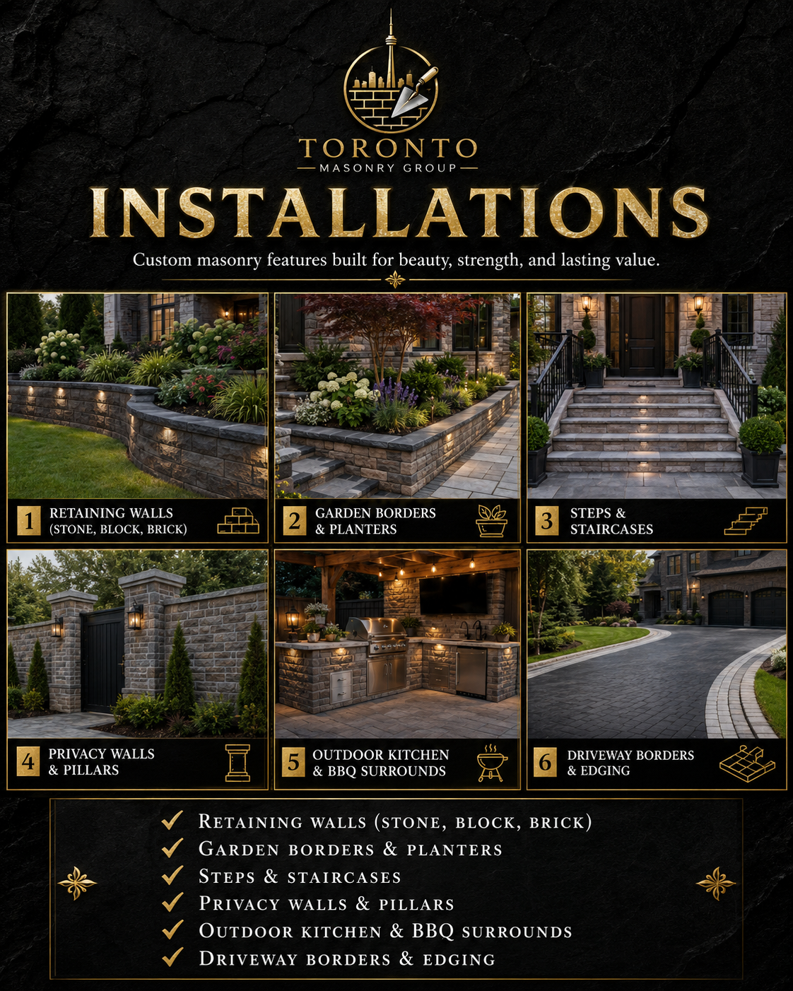 New masonry installation by Toronto Masonry Group